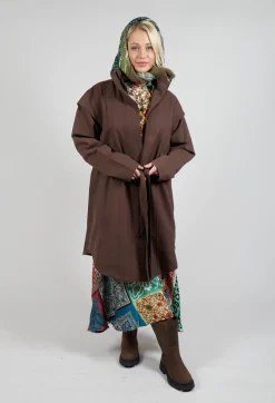 BRGN Coats^Monsun Coat in Chocolate Brown
