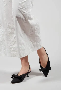 Beatrice B Flats^Mules with Maxi Bow in Black