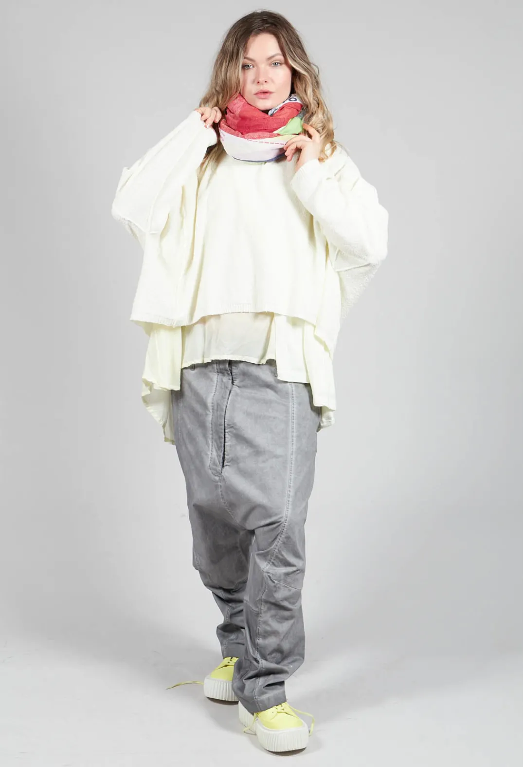 Rundholz Mainline Tops^Mullet Back T-Shirt in Lilly 10% Cloud