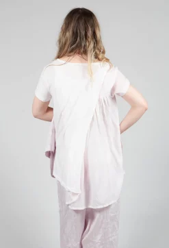 Rundholz Mainline Tops^Mullet Back T-Shirt in Rose 10% Cloud