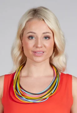 Miriamnori Necklaces^Multi Strand Rubber Necklace in Multicolour