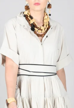 Les Filles d'Ailleurs Dresses^Multi Tiered Dress in Beige