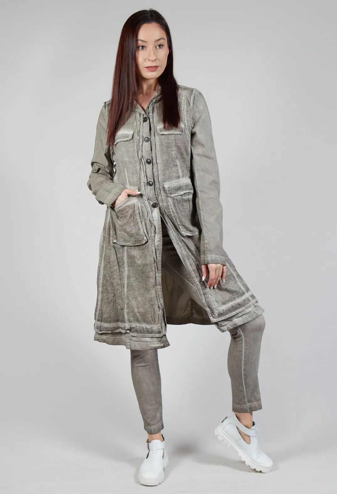 Rundholz Mainline Coats^Multi-Pocket Coat in Hay Cloud