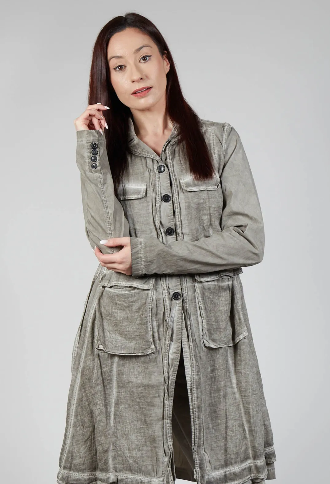 Rundholz Mainline Coats^Multi-Pocket Coat in Hay Cloud