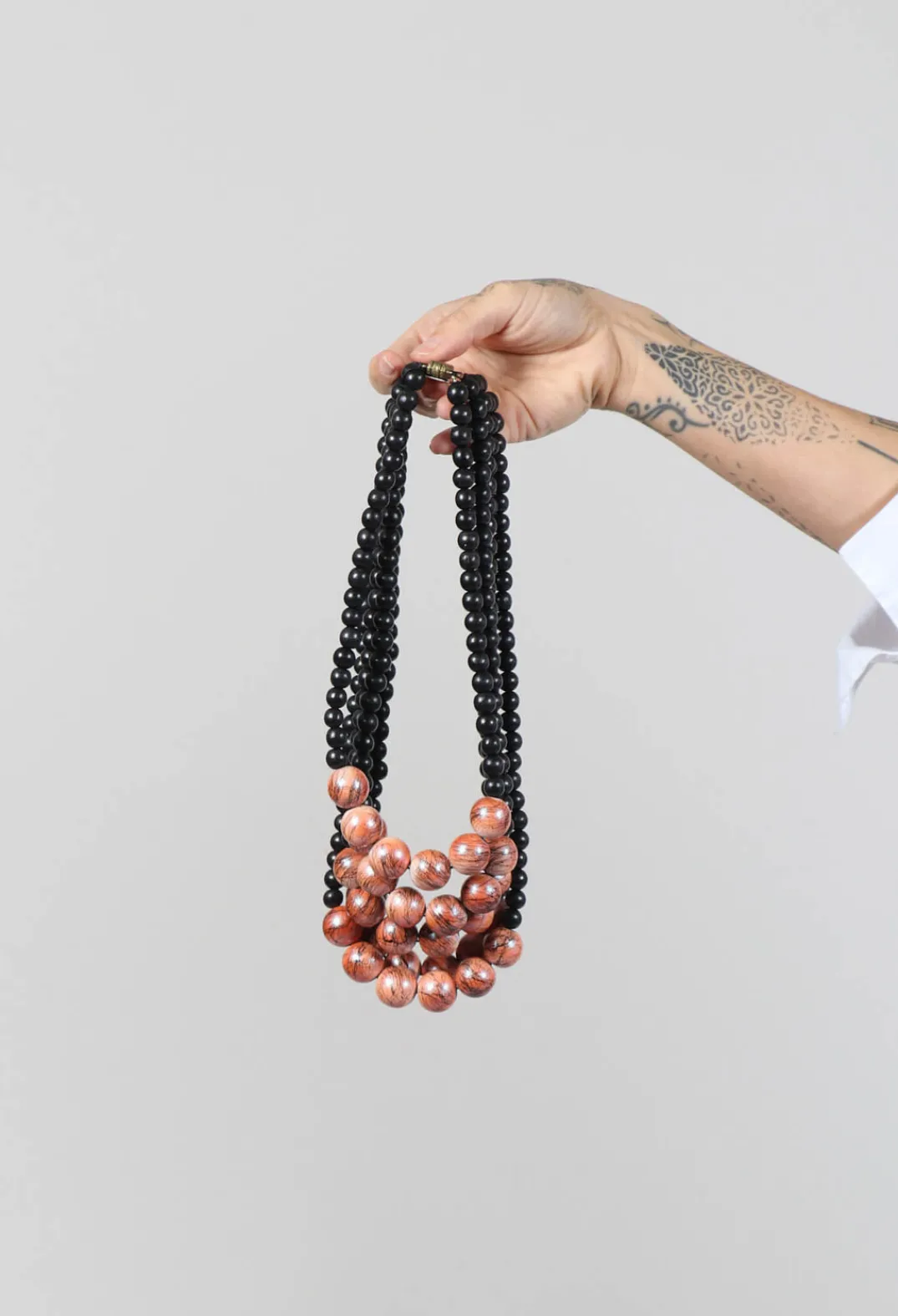 Katerina Vassou Necklaces^Multistrand Beaded Necklace in Black and Orange