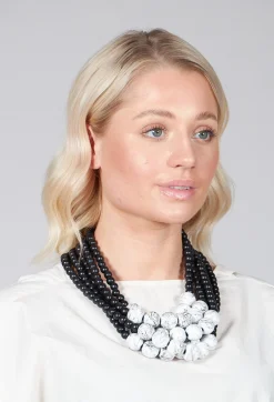 Katerina Vassou Necklaces^Multistrand Beaded Necklace in Black and White