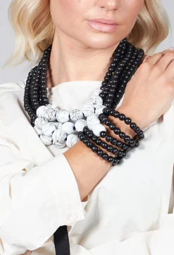 Katerina Vassou Bracelets^Multistrand Bracelet in Black and White