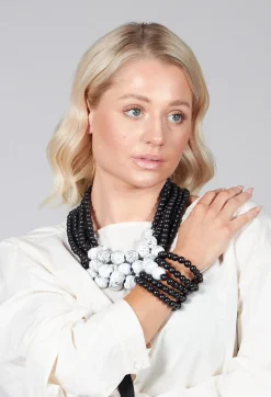 Katerina Vassou Bracelets^Multistrand Bracelet in Black and White