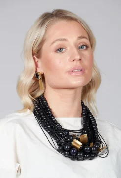 Katerina Vassou Necklaces^Multistrand Necklace with Beads and Metal Pendants