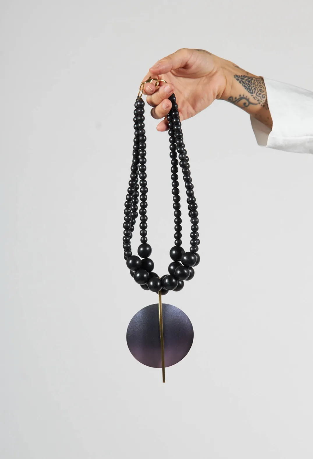 Katerina Vassou Necklaces^Multistrand Necklace with Metallic Purple Pendant