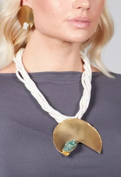 Katerina Vassou Necklaces^Multistrand Necklace with Large Pendant and Gem