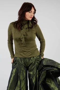 High Tops^Murmur Jersey Top in Green