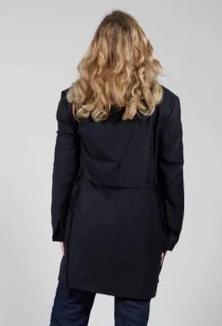 Beatrice B Coats^Native Longline Jacket in Navy Blue