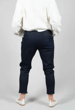 Umit Unal Jeans^Navy Jeans with Patches and Front Seams