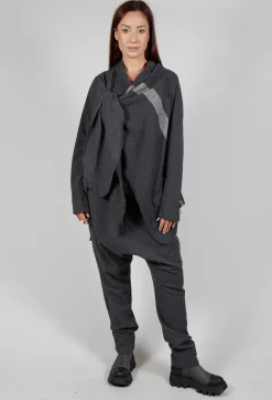 Rundholz Mainline Jackets^Neck Tie Contrast Stripe Jacket in Slate