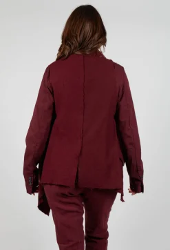 Rundholz Mainline Jackets^Neck Tie Contrast Stripe Jacket in Merlot