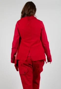 Rundholz Mainline Jackets^Neck Tie Contrast Stripe Jacket in Cardinal