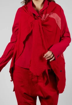 Rundholz Mainline Jackets^Neck Tie Contrast Stripe Jacket in Cardinal