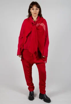 Rundholz Mainline Jackets^Neck Tie Contrast Stripe Jacket in Cardinal