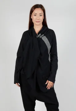 Rundholz Mainline Jackets^Neck Tie Contrast Stripe Jacket in Black