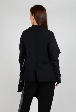 Rundholz Mainline Jackets^Neck Tie Contrast Stripe Jacket in Black