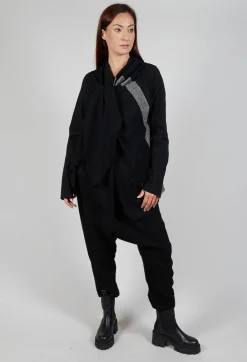 Rundholz Mainline Jackets^Neck Tie Contrast Stripe Jacket in Black