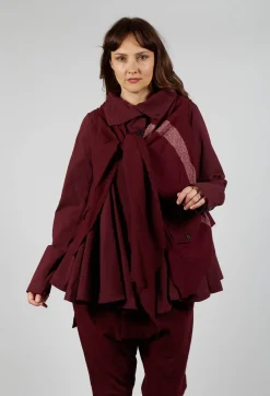 Rundholz Mainline Jackets^Neck Tie Jacket in Merlot