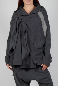 Rundholz Mainline Jackets^Neck Tie Jacket in Slate
