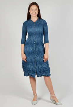 Alquema Dresses^Nehry Coat Dress in Denim