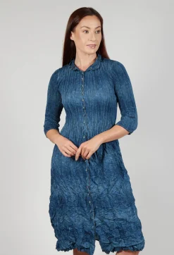 Alquema Dresses^Nehry Coat Dress in Denim