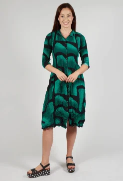 Alquema Dresses^Nehry Coat Dress in Green Tuscon
