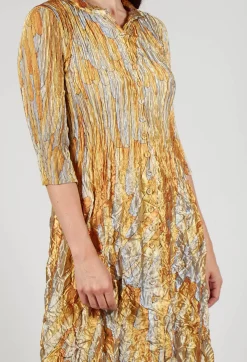Alquema Dresses^Nehry Metallic Dress in Golden Feather