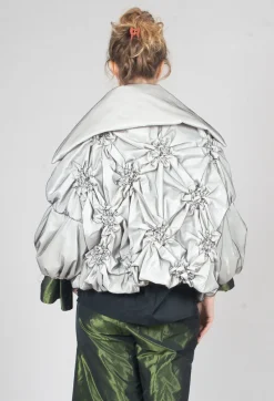 Bize Coats^Netted Puffer Coat in Beige