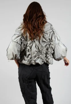 Bize Coats^Netted Puffer Coat in Beige