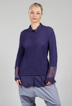 Rundholz Black Label Tops^Netted Top in Azur