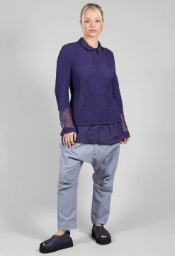 Rundholz Black Label Tops^Netted Top in Azur