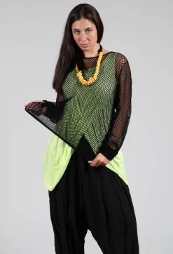 Rundholz Black Label Tops^Netted Top in Black