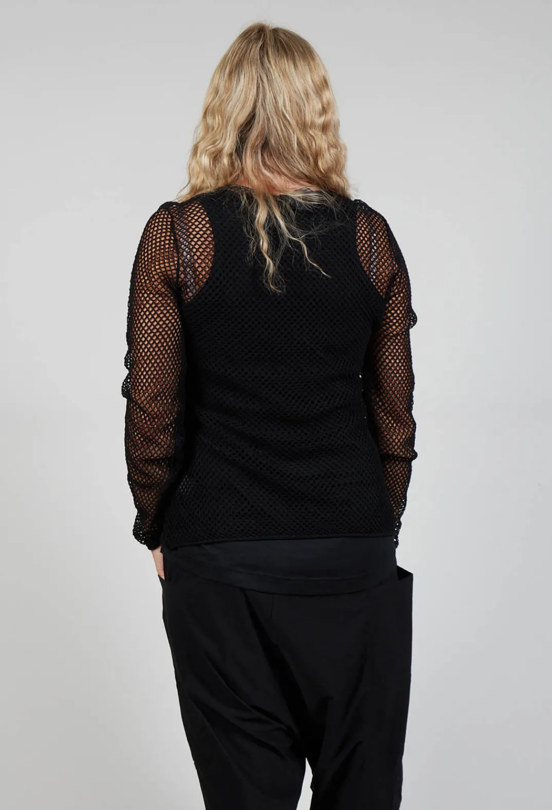 Rundholz Black Label Tops^Netted Top in Black