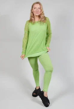 Rundholz Black Label Tops^Netted Top in Lime