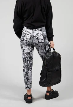 Bread and Butter Leggings^Newspaper Print Leggings in Black