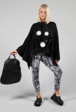 Bread and Butter Leggings^Newspaper Print Leggings in Black