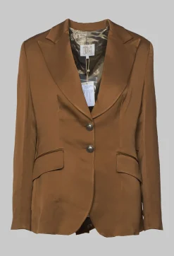 T.ba Jackets^Notched Lapel Blazer in Rust