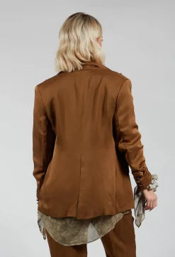 T.ba Jackets^Notched Lapel Blazer in Rust
