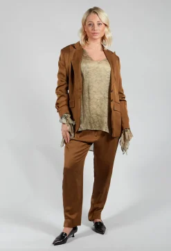 T.ba Jackets^Notched Lapel Blazer in Rust