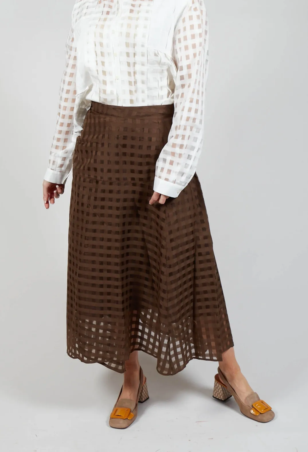 High Skirts^Notorious Skirt in Brown Check