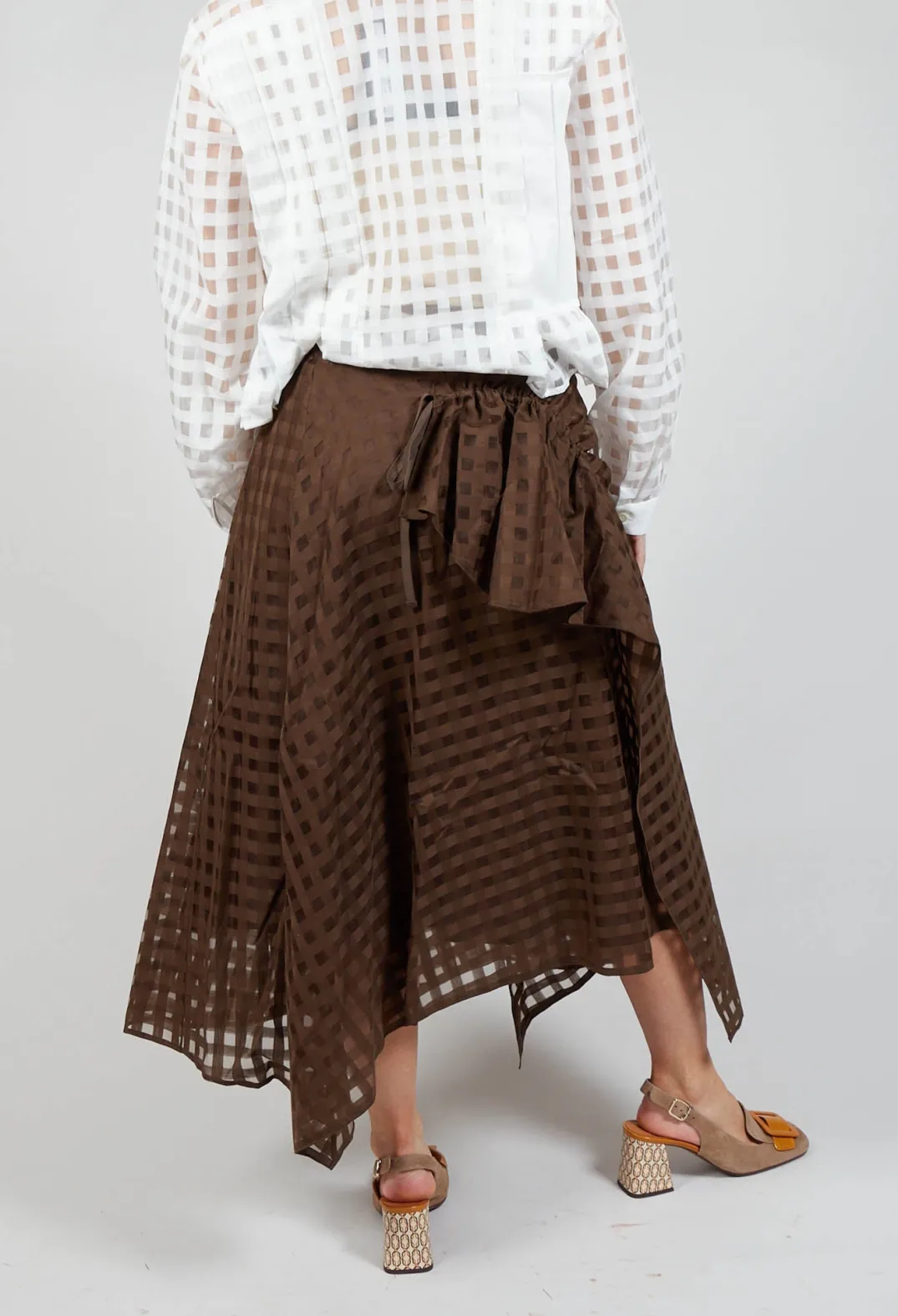 High Skirts^Notorious Skirt in Brown Check