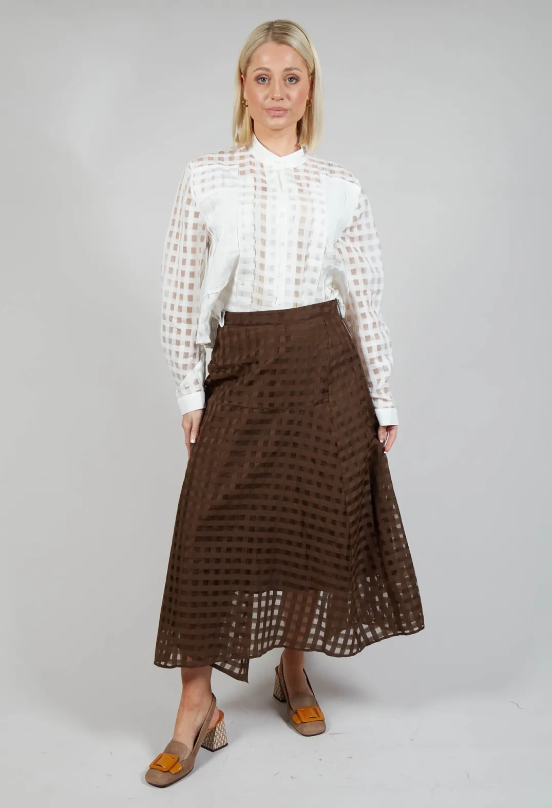 High Skirts^Notorious Skirt in Brown Check