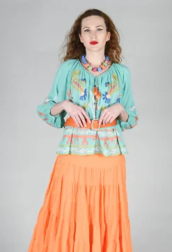 Rene Derhy Tops^Objectif Embroidered Top in Vert