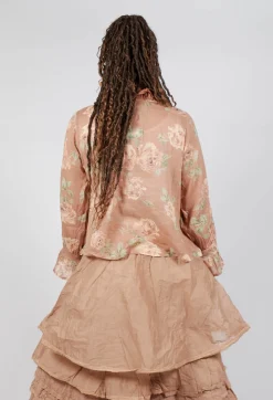 Les Ours Tops^Oeillet Blouse in Voile Fleur Macaron