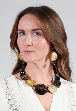 Angela Caputi Earrings^Oman Clip Earrings in Galassia
